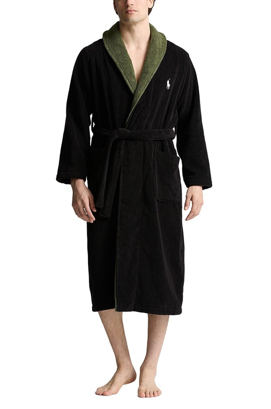 Polo Ralph Lauren halat de baie din bumbac bumbac negru 714854533