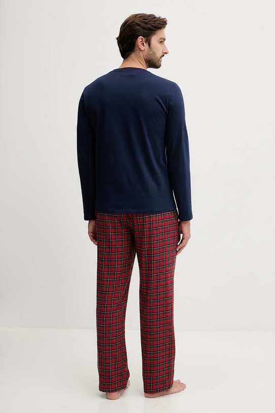 Polo Ralph Lauren piżama bawełniana 714950621 granatowy AW25