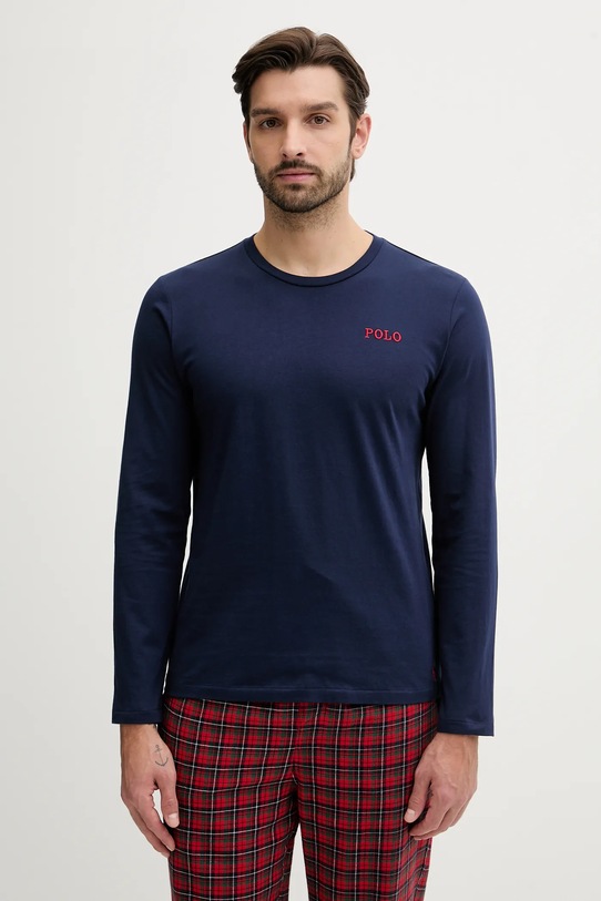 Odzież Polo Ralph Lauren piżama bawełniana 714950621 granatowy