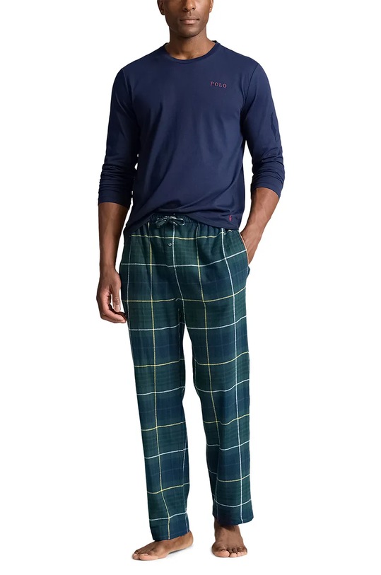 Pamučna pidžama Polo Ralph Lauren pletivo šarena 714950621