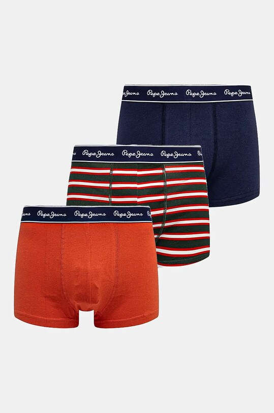 Boxerky Pepe Jeans RETRO STPS TK 3-pak jednofarebný tmavomodrá PMU11161