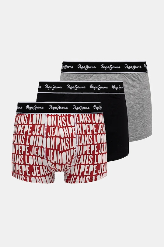 Pepe Jeans boxer AO LOGO pacco da 3 stampa all-over nero PMU11167