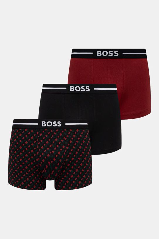 BOSS bokserki 3-pack dzianina czarny 50517836