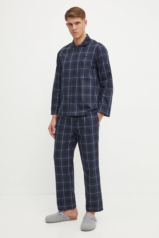 Bavlněné pyžamo BOSS sada námořnická modř 50527355