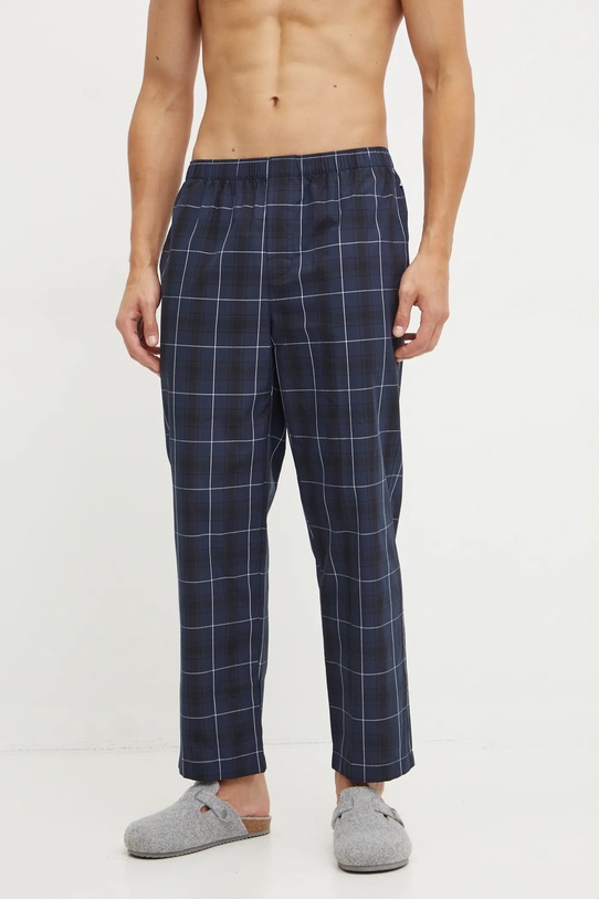 Bavlněné pyžamo BOSS námořnická modř 50527355