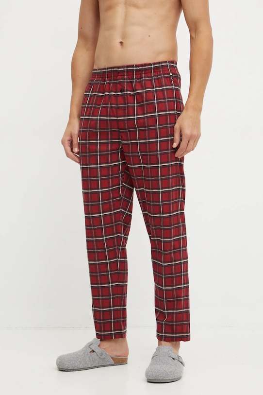 BOSS pantaloni de pijama fund burgundia 50527420