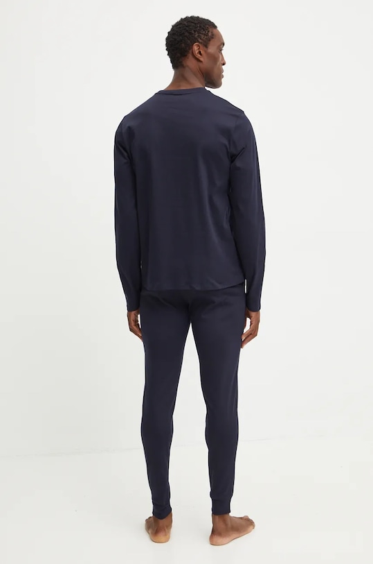 Pamučna pidžama BOSS 50527499 mornarsko plava NC24