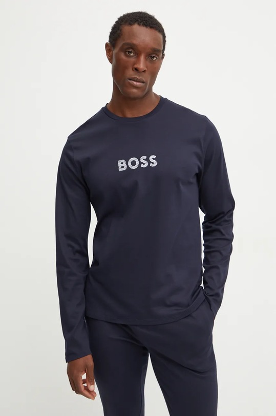 Odjeća Pamučna pidžama BOSS 50527499 mornarsko plava