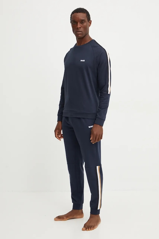 Bavlněná tepláková souprava BOSS pletenina námořnická modř 50527539