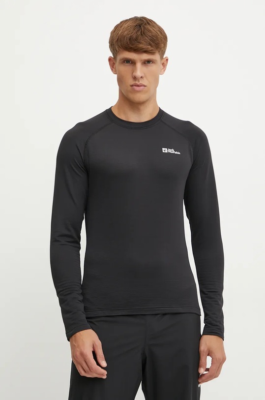 Funkční triko s dlouhým rukávem Jack Wolfskin Infinite Warm Planet friendly černá A60322