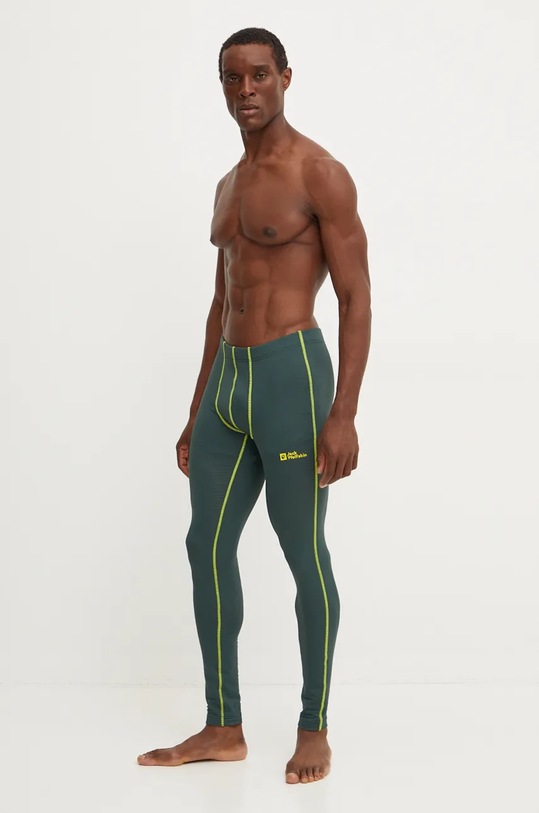 Jack Wolfskin jambiere funcționale Infinite Warm Planet friendly verde A60324