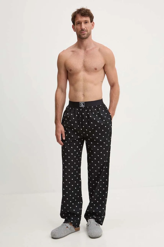 Pyžamové kalhoty Calvin Klein Underwear spodní černá 000NM2835E