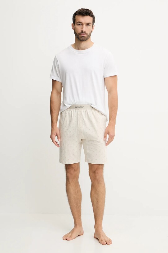 Calvin Klein Underwear szorty piżamowe 000NM2847E beżowy SS25
