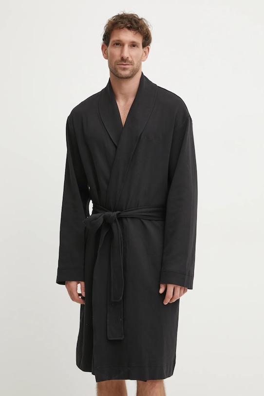 Ρόμπα Calvin Klein Underwear 000NM2711E μαύρο AW24