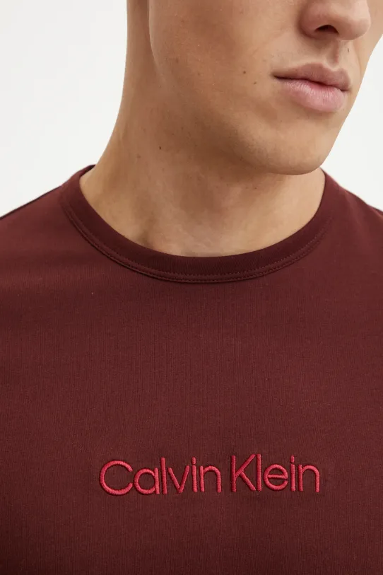 Pamučna pidžama Calvin Klein Underwear 000NM2762E smeđa