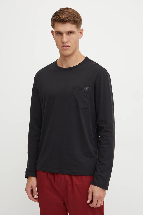 Odzież Calvin Klein Underwear piżama bawełniana 000NM2850E czarny