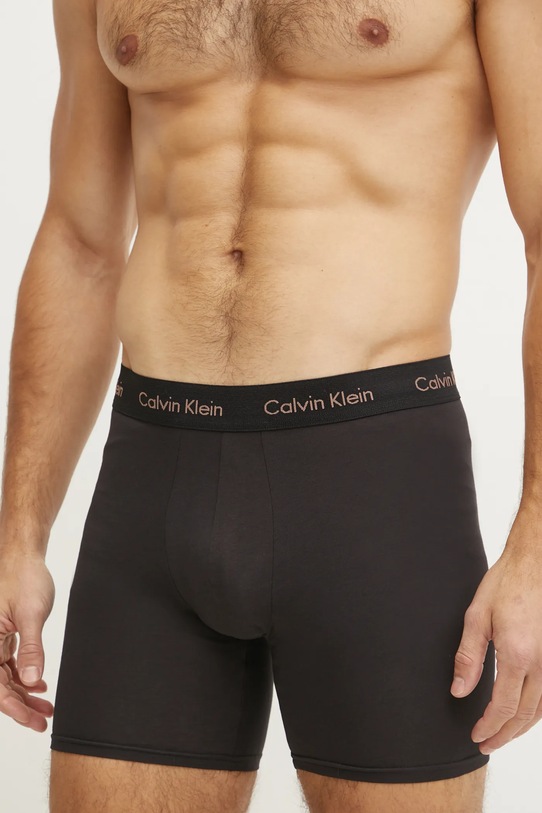 Boxerky Calvin Klein Underwear 3-pack pletenina černá 000NB1770A.