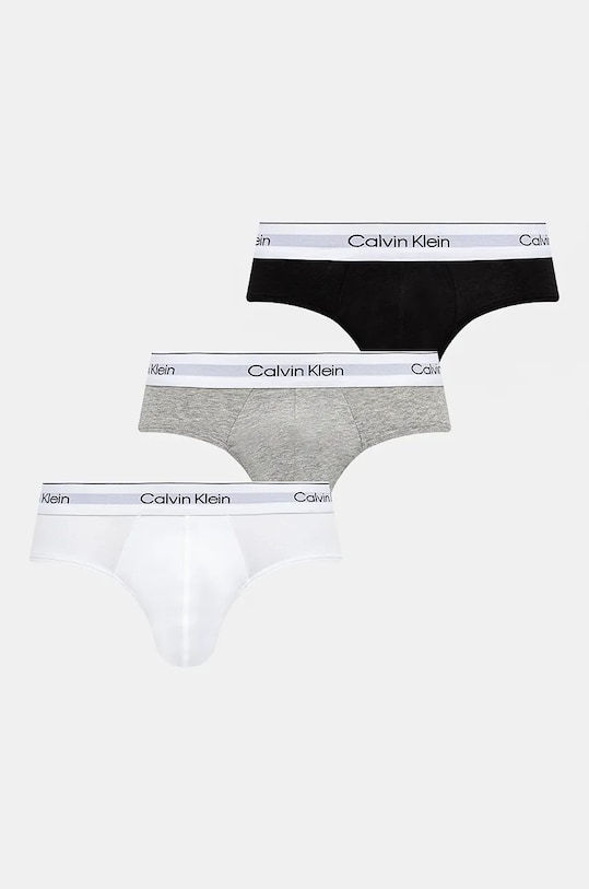 Slipy Calvin Klein Underwear 3-pak pletenina biela 000NB3962A