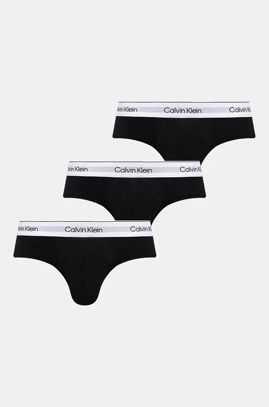 Сліпи Calvin Klein Underwear 3-pack трикотаж чорний 000NB3962A