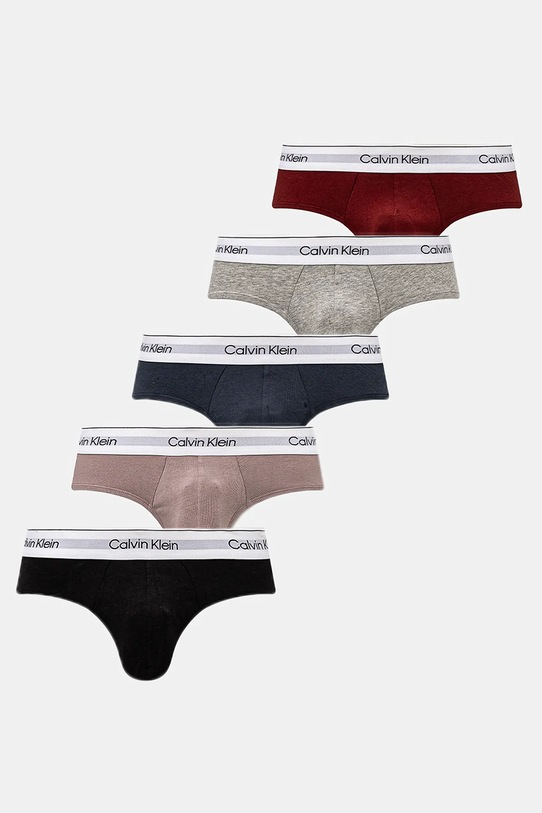 Slipy Calvin Klein Underwear 5-pak pletenina sivá 000NB3990A