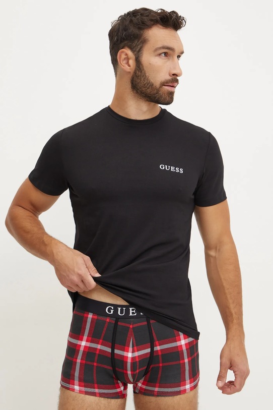 Guess pijama cu modele negru U4BG82.K6YW1