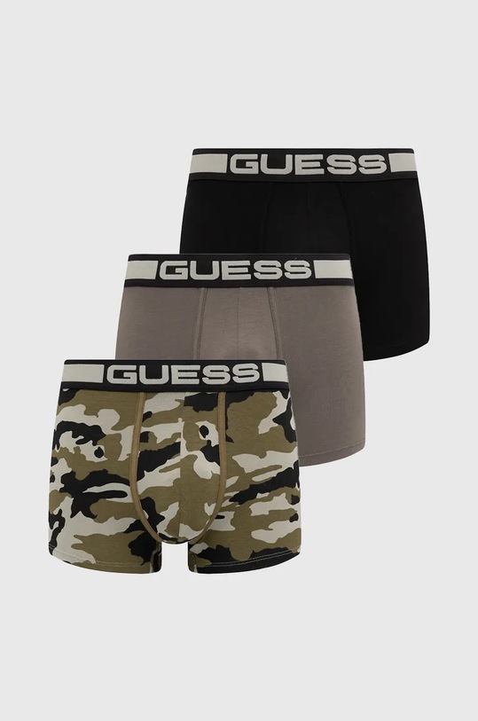 Guess bokserki JOE 3-pack wzorzyste zielony U4BG05.K6YW1
