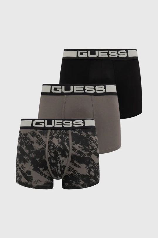 Guess bokserki JOE 3-pack wzorzyste czarny U4BG05.K6YW1