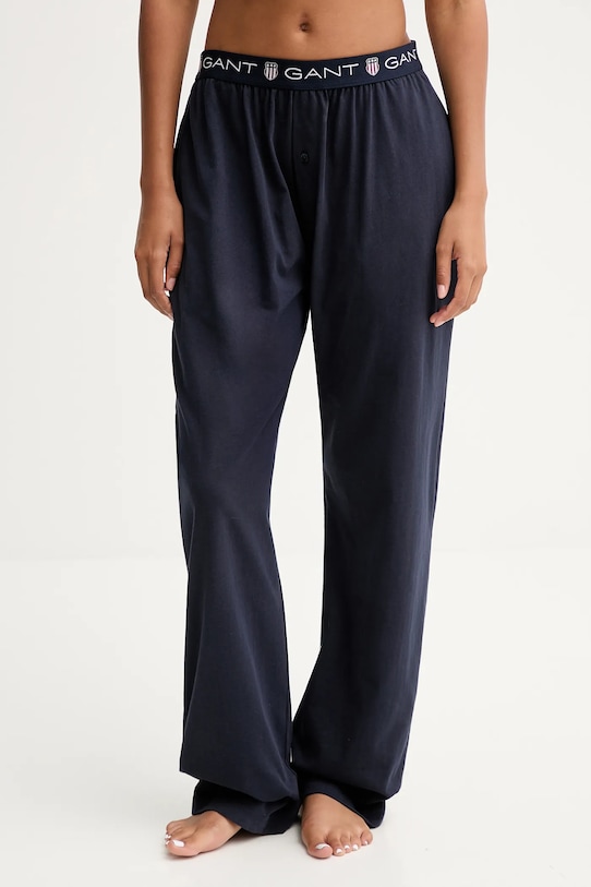 Gant spodnie piżamowe bawełniane bawełna granatowy 902339006