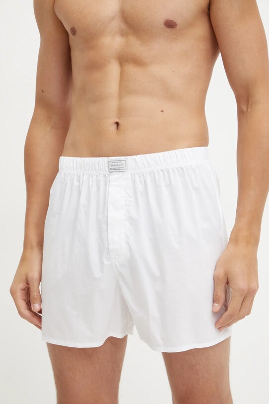Βαμβακερό μποξεράκι Gant 2-pack λευκό 902432119