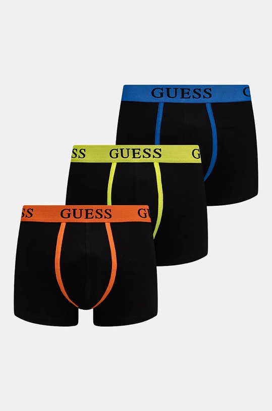 Боксери Guess 3-pack дрібний узор чорний U4BG90.KCD31
