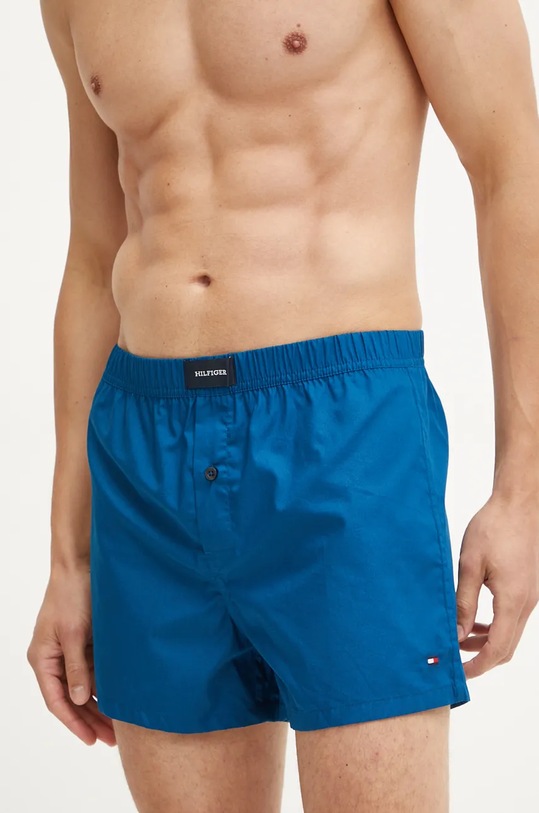 Bavlněné boxerky Tommy Hilfiger hladký námořnická modř UM0UM03397
