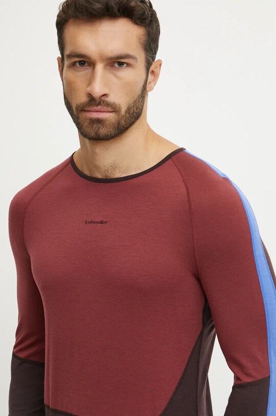 Icebreaker longsleeve funcțional Merino 200 Sonebula burgundia IB0A56QH02O1
