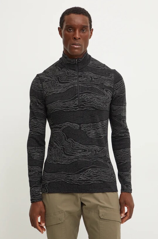 Icebreaker longsleeve funcțional Merino 260 Vertex Planet friendly negru IB0A573801W1
