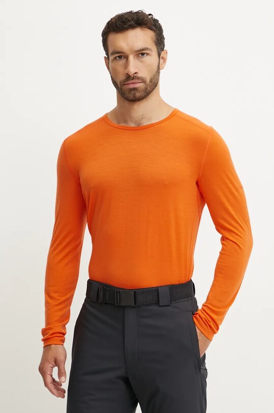 Icebreaker longsleeve funkcyjny Merino 200 Oasis Planet friendly pomarańczowy IB10436505N1