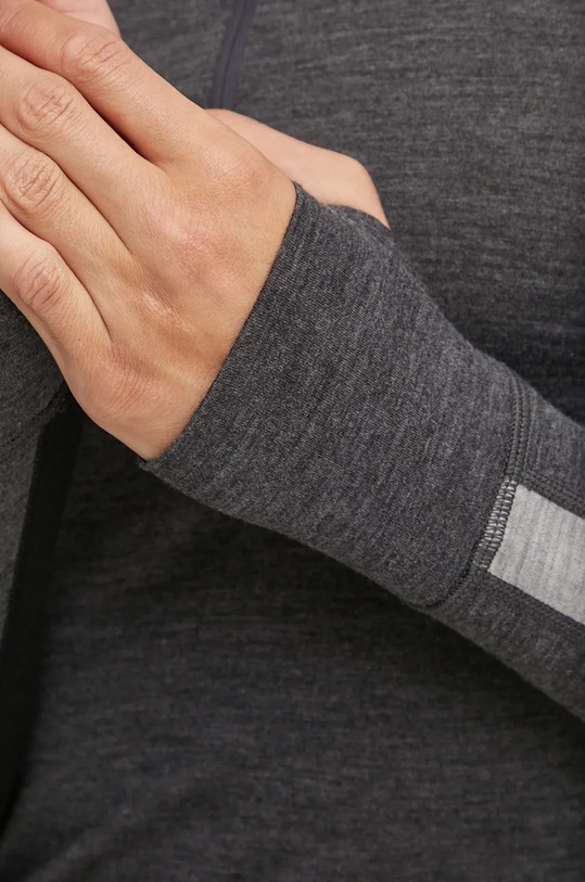 Icebreaker longsleeve funcțional Merino 200 ZoneKnit gri IBBA56H95851