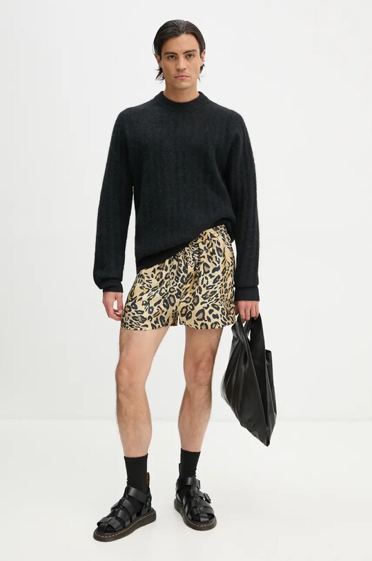 Копринен къс панталон Nanushka AMIL NM24PFPA04371 бежов AW24