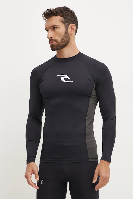 Rip Curl longsleeve de baie WAVES UPF 141MRV negru SS25