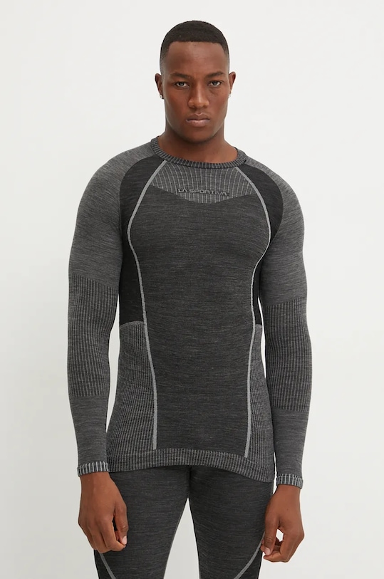 Функціональний лонгслів LA Sportiva Wool70 Tech Planet friendly сірий ZASB003