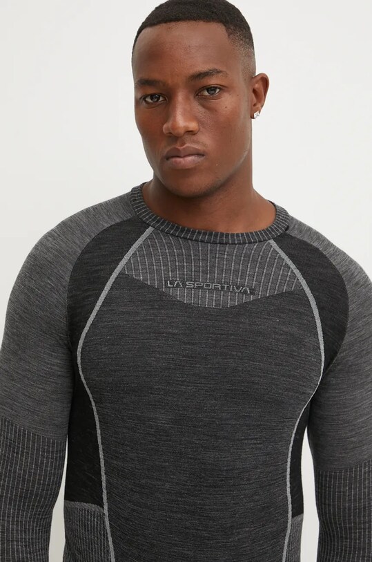 Одяг Функціональний лонгслів LA Sportiva Wool70 Tech ZASB003 сірий