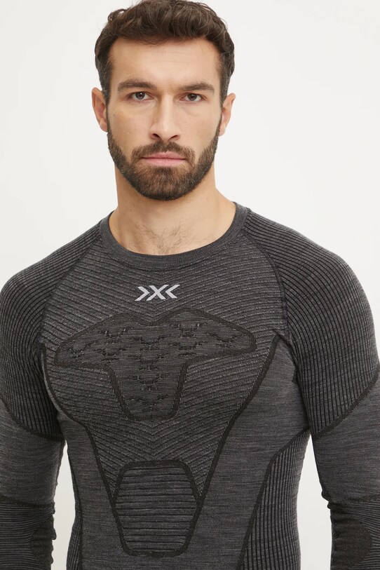 Ισοθερμικό μακρυμάνικο πουκάμισο X-Bionic Symbio Merino γκρί XM.YTB2W24M