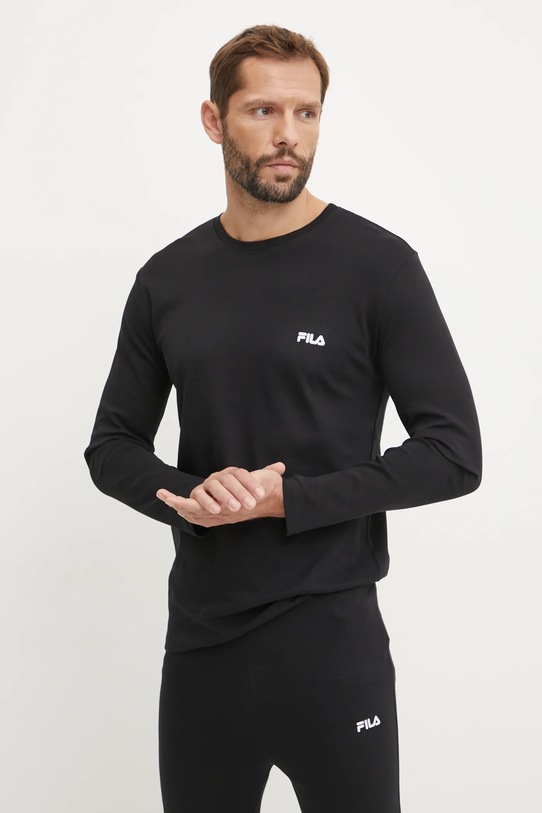 Bavlněné pyžamo Fila FPW1203 černá AW25