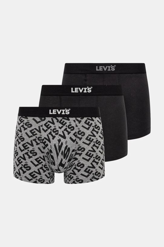 Levi's boxeralsó 3 db sima fekete 37149.1033