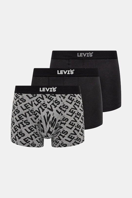 Levi's boxeri 3-pack cu modele negru 37149.1033