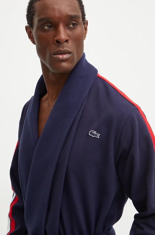 Lacoste halat de baie din bumbac bleumarin 4H2165