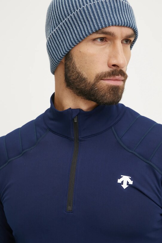 Ισοθερμικό μακρυμάνικο πουκάμισο Descente Shoulder Trim σκούρο μπλε DWMYGB21