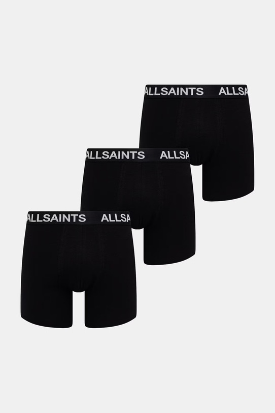 AllSaints bokserki męskie bawełniane z elastanem czarny ASM493454