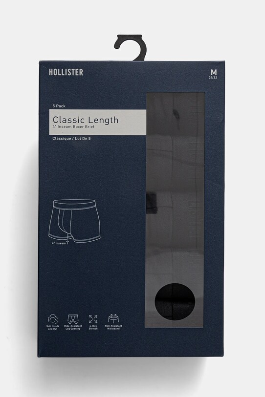 Hollister Co. bokserki 5-pack czarny KI314.4002.900