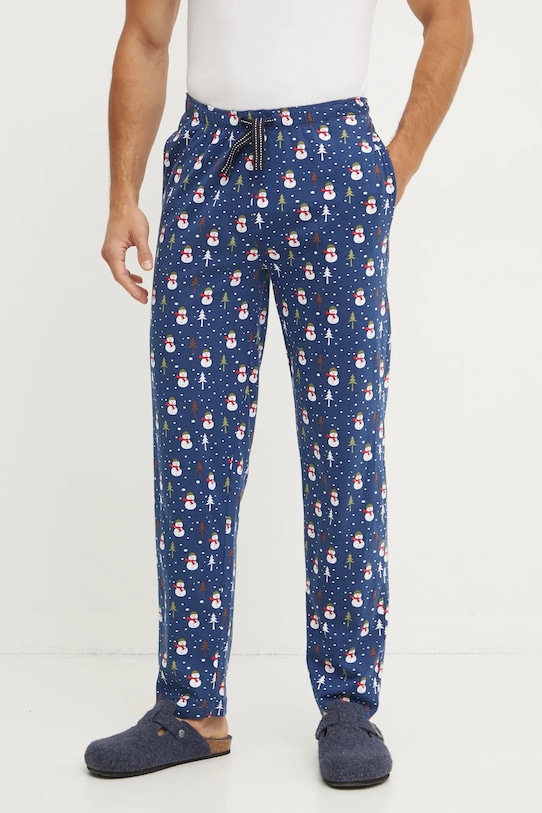 Lindbergh pamut pizsamanadrág dzsörzé sötétkék 30.997524.BLUE