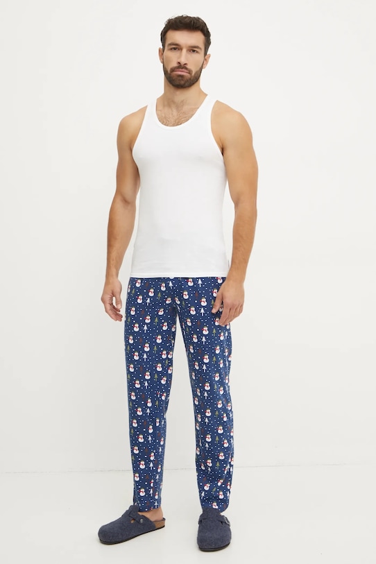 Lindbergh pamut pizsamanadrág 30.997524.BLUE sötétkék AW24