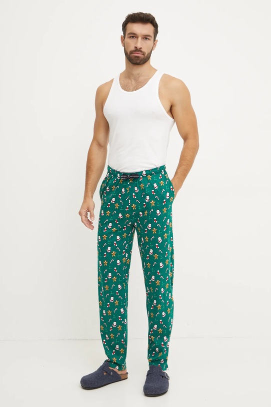 Хлопковые пижамные брюки Lindbergh 30.997524.GREEN зелёный AW24